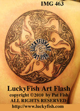 Epona Maned Celtic Horse Tattoo Design 2