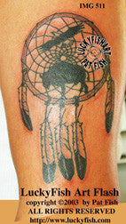 Spirit Guides Dreamcatcher Tattoo Design 1