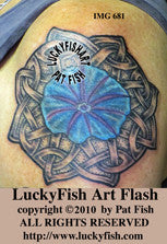 Celtic Morning Glory Flower Tattoo Design 1
