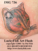 Mountain Lion Tattoo Design 1