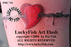 Heart in Bondage Tattoo Design 1