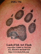 Wolf Paw Tattoo Design 1