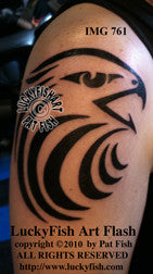 Tribal Red Tailed Hawk Tattoo Design 1