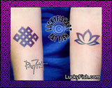 Buddhist Eternal Knot Religious Tattoo Design