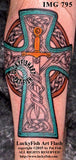 Warrior King Cross Celtic Tattoo Design