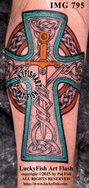 Warrior King Cross Celtic Tattoo Design