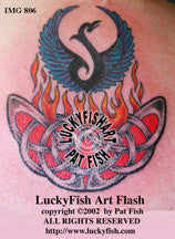 Phoenix Pyre Celtic Tattoo Design