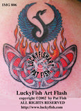 Phoenix Pyre Celtic Tattoo Design