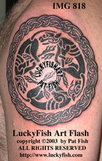 Wolfhound Ring Celtic Tattoo Design 1