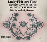 Shamrock Claddagh Celtic Tattoo Design 1
