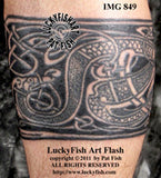 Bark in the Night Celtic Dog Tattoo Design 2