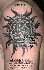 Cathedral Sun Tribal Celtic Tattoo Design 1