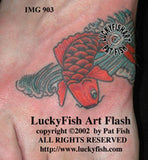 Waterfall Koi Tattoo Design 2