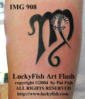 Virgo Glyph Astrology Tattoo Design 1