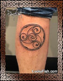 Irish bronze disc loughan Celtic tattoo 