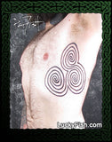 Celtic Newgrange Triple Spiral Tattoo Design