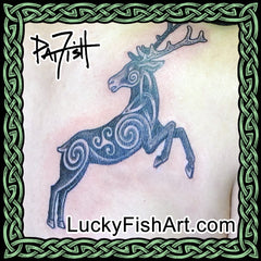 Celtic Deer &amp; Stag Tattoo Designs