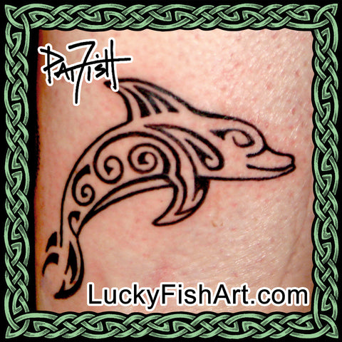 Squalo celtico (Radici) squalo pesce original tribal tattoo design