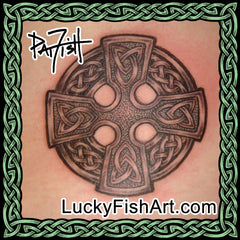 Celtic Wheel Cross Tattoos