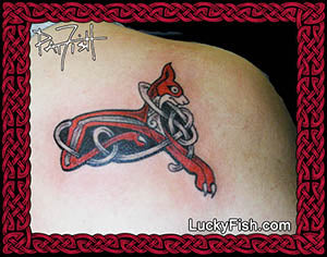 Celtic dog tattoo design