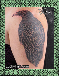 Raven Eye Tattoo Design