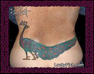 Majestic Peacock Tattoo Design