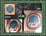 Pictish boar oroborous tattoo coverup photo