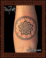 photo of wheel of fifths music tattoo design