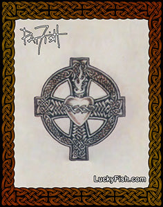 Sacred Heart Cross Celtic Tattoo Design