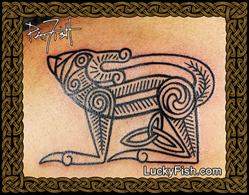 Kells Wolf Celtic Tattoo Design