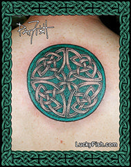 Wheel of Friendship Tattoo with Celtic Design