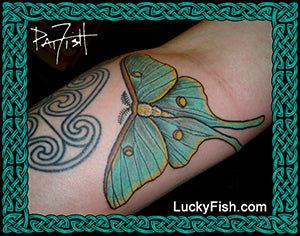 Luna Moth Tattoo Design