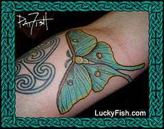 Luna Moth Tattoo Design