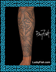celtic full wrap leg tattoo