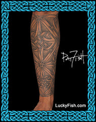 celtic full wrap leg tattoo design