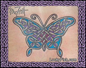 Transformation Celtic Butterfly Tattoo Design