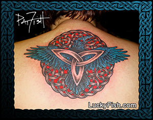 Raven Power Celtic Tattoo Design