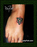 celtic heart tattoo on foot