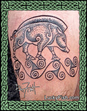 Pictish pig and wave tattoo