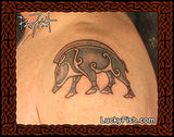Pictish stone boar tattoo photo