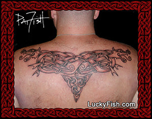 Sea Dragons Celtic Viking Tattoo Design 1