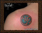 Maori Koru Tattoo Design on shoulder