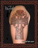 celtic cross warrior sword on arm