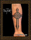 Irish Protection Cross Celtic Tattoo Design 