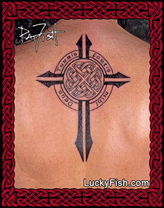 Protection Cross Celtic Tattoo Pattern