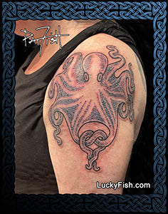 Ancient Greek Octopus Tattoo Design