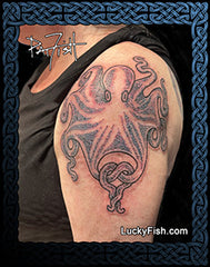 Ancient Greek Octopus Tattoo Design