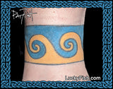 reverse wave anklet tattoo photo