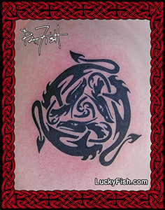 Dragon Tangle Celtic Tattoo Design