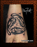 Dragon Tangle Black Graphic Celtic Tattoo Design